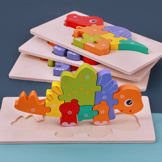 Jouets éducatifs en bois tridimensionnel Montessori